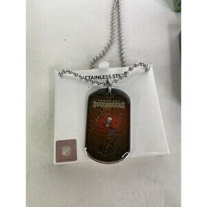 Tampa Bay Buccaneers Dog Tag Necklace Stainless Steel NFL Licensed with Gift Box
